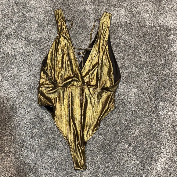 Forever 21 gold bodysuit - Picture 1 of 3